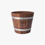 Wooden pot